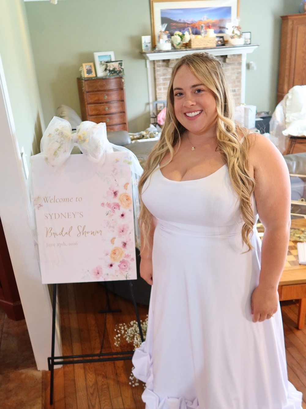 White Bridesmaid or Bridal Shower Dress